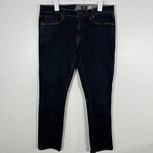 Volcom Jeans Mens 34x30 Blue Denim Vorta Slim‎ Straight Skater Stretch